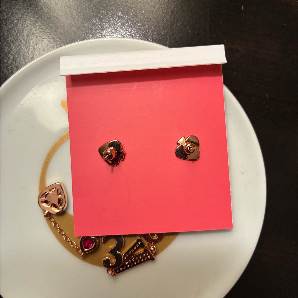 Kate Spade Pink Love Drop Earrings - Picture 3 of 3